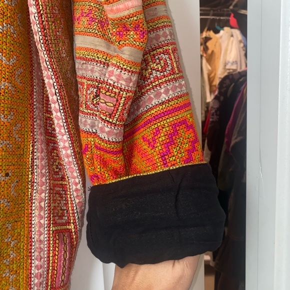 Vtg Vintage Patchwork wool chore tapestry coat - Picture 6 of 10